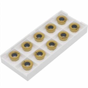 img 4 attached to Golden Coated Tungsten Steel Milling Inserts For Precision CNC Machining Of Steel & Stainless Steel (10Pcs)