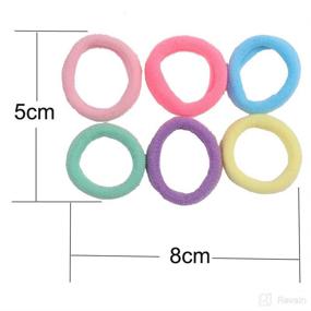 img 3 attached to LOAVER Elastic Hairbands Rubber Kids 100