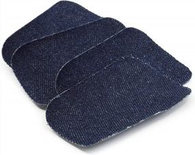 img 3 attached to Dritz Denim, 2 X 3-Inch, 8 Count, Dark Blue Iron-On Patches