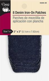img 4 attached to Dritz Denim, 2 X 3-Inch, 8 Count, Dark Blue Iron-On Patches