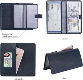 img 2 attached to 👜 Women's Leather Organizer Checkbook Handbag & Wallet Combo at Wallets