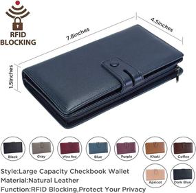 img 3 attached to 👜 Women's Leather Organizer Checkbook Handbag & Wallet Combo at Wallets