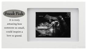 img 1 attached to 👶 Malden International Designs Sonogram Juvenile Frame 4x6: Capture Precious Moments with the Sneak Peek Frame - White