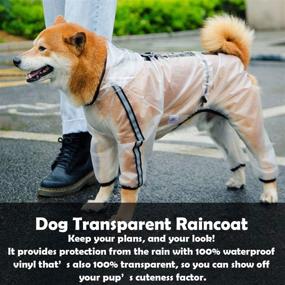 img 1 attached to PTESYARDS Waterproof Reflective Transparent Adjustable Dogs