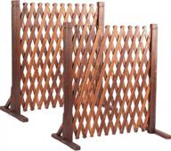 2 pack expandable wood garden fence- uyouous extendable instant fence for home, yard, garden - freestanding wood garden trellis fence ideal for indoor and outdoor use logo