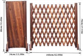 img 3 attached to Расширяемый деревянный садовый забор из 2 упаковок- Uyouous Расширяемый мгновенный забор для дома, двора, сада-Отдельно стоящий деревянный садовый шпалерный забор идеально подходит для внутреннего и наружного использования