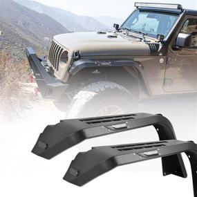 img 3 attached to 🚙 Offroad Powder Coated Steel Rear Fender Flares for 2019-2021 Jeep Gladiator JT - ROXX
