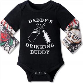 img 4 attached to Letter Print Long Sleeve Romper Baby Boy Clothes - Perfect For Your Little One!