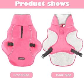 img 3 attached to 🐶 EMUST Winter Dog Jacket - Windproof & Reflective Dog Apparel for Cold Weather - Warm Puppy Jacket for Winter - Pink, Size S