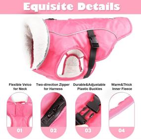 img 2 attached to 🐶 EMUST Winter Dog Jacket - Windproof & Reflective Dog Apparel for Cold Weather - Warm Puppy Jacket for Winter - Pink, Size S