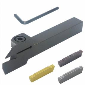 img 4 attached to CNC Lathe Grooving Tool Holder MGEHR1212-2(0.47 Inch) - Three MGMN200 Cemented Carbide Blades, Yellow Steel, Fuchsia Stainless Steel & Silver Aluminum Alloy (2Mm)