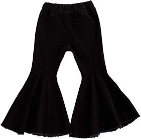 img 2 attached to Luethbiezx Bell Bottom Toddler Leggings Trousers Girls' Clothing : Leggings