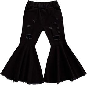 img 3 attached to Luethbiezx Bell Bottom Toddler Leggings Trousers Girls' Clothing : Leggings