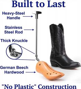 img 2 attached to Expand Your Comfort With HOUNDSBAY Bloodhound Professional Cowboy Boot Stretcher For Wide Feet Men