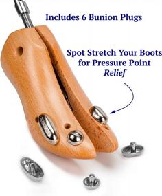 img 1 attached to Expand Your Comfort With HOUNDSBAY Bloodhound Professional Cowboy Boot Stretcher For Wide Feet Men