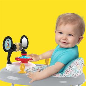 img 1 attached to Bright Starts Mickey Mouse Tiny Trek Walker, Original Bestie, 2-In-1 Walker Ages 6 Months+