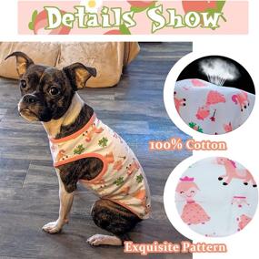 img 1 attached to 🐾 Comfortable and Stylish: TENGZHI 2 Pack Dog Shirts for Small Dogs and Cats - Lightweight, Breathable, and Cute Cartoon Print - Perfect Summer Pet Clothes!