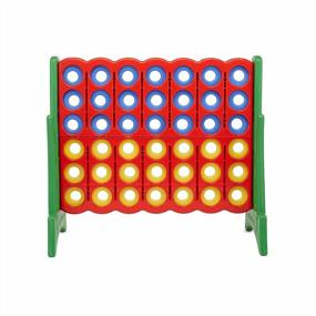 img 3 attached to Giant 4-In-A-Row Premium Plastic Game Set With Carry Bag - BPA Free & Red/Green - Amazon Basics