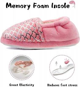 img 1 attached to Sparkling Pink Lulex House Slippers For Girls With Anti-Slip Sole