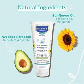 img 2 attached to 👶 Mustela Stelatopia - Emollient Balm: Premium Daily Baby Cream for Eczema-Prone Skin - Natural Avocado & Sunflower Infused - Fragrance Free - 6.76 fl. oz.