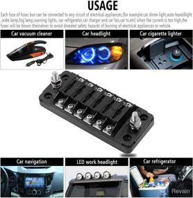 img 3 attached to 🔌 E-Bro Blade Fuse Block with Negative Bus: Waterproof 6 Way Automotive Fuse Box for Car, Truck, Boat, Marine, RV - 12V/24V Circuit Holder Panel ATC/ATO Standard