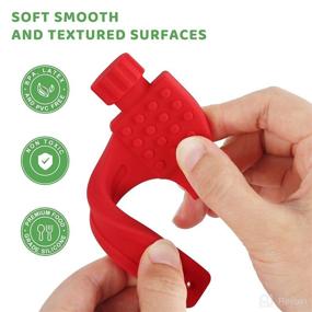 img 2 attached to Fu Store 2 Pack Soft Silicone Teething Tools for Toddlers: Hammer and Wrench Shape Baby Teethers, Soothing Relief for Babies' Gums