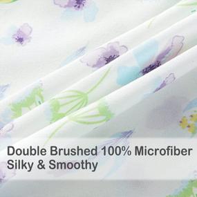 img 2 attached to Softan Floral Full Sheet Set Blue Dandelion Flower Bed Sheets Double Printed Sheets - 4 Piece Soft Microfiber Patterned Fitted Sheets Full With 15" Deep Pocket