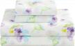 softan floral full sheet set blue dandelion flower bed sheets double printed sheets - 4 piece soft microfiber patterned fitted sheets full with 15" deep pocket logo