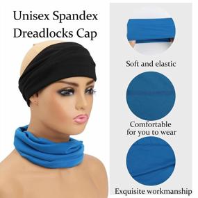 img 1 attached to 6 Pack Unisex Spandex Dreadlocks Tube Hair Cover - Stretchy Open End Elastic Band