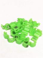 fpigeon 2.7mm 3mm 4mm 4.5mm 5mm birds leg clips open snap canary parrot rings bands number plastic 1-20 (4mm,green): durable and colourful bird leg accessories for identification and monitoring логотип