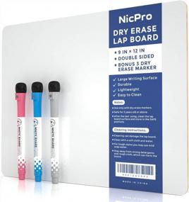 img 4 attached to Nicpro Lapboard - 9 x 12 Inches Double Sided Dry Erase Lap Board for Kids and Classroom Use