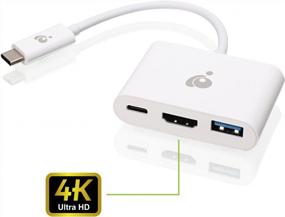 img 3 attached to IOGEAR GUC3C3H USB C Multiport Adapter with 3840X2160P 4K Support at 30Hz