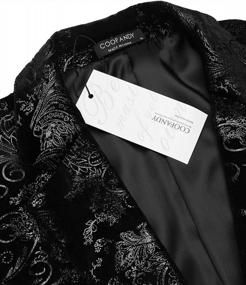 img 1 attached to COOFANDY Men'S Paisley Floral Blazer - The Luxurious Choice For Tuxedo, Dinner Party, Prom Suit Jackets