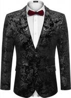 coofandy men's paisley floral blazer - the luxurious choice for tuxedo, dinner party, prom suit jackets logo