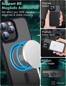 img 3 attached to Mgnaooi Magnetic Case for iPhone 13 Pro Max: MIL-Grade Drop Tested, MagSafe Compatible, Translucent Matte Back, Aluminum Alloy Keys, Anti-Fingerprint & Anti-Scratch - 6.7 Inch, Black