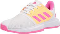 adidas courtjam tennis unisex little girls' shoes - athletic: the perfect fit for active young players logo