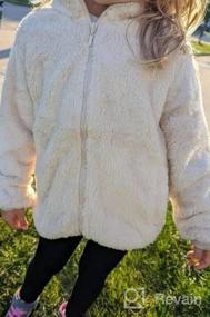 img 5 attached to Kids Sherpa Fleece Jacket Boys Girls Long Sleeve Full Zip Coats SOLOCOTE