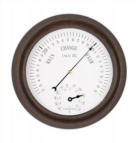 img 4 attached to Stylish And Functional Bestime Weather Station For Indoor And Outdoor Home Décor: Featuring Inbuilt Thermometer Barometer, Big Dial And Easy-To-Read Display In A Round Metal Design Frame