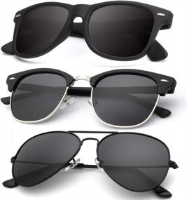 img 4 attached to Polarized Aviator Sunglasses: KALIYADI Classic Style For Men And Women, 100% UV Block