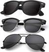 polarized aviator sunglasses: kaliyadi classic style for men and women, 100% uv block logo