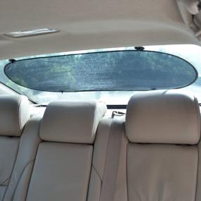 img 2 attached to WANPOOL Sun Shade Shield Sunlight Blocker For Car Side And Rear Windows - Protect Your Children From Sun And UV Rays - 3 Pieces