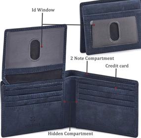 img 1 attached to COCHOA Men's Blocking Bifold Wallet with Window - Optimal Choice for Wallets, Card Cases & Money Organizers