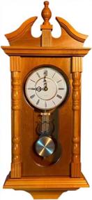 img 4 attached to Vmarketingsite Grandfather Wood Wall Clock with Chime: A Perfect Traditional Housewarming or Birthday Gift in Oak