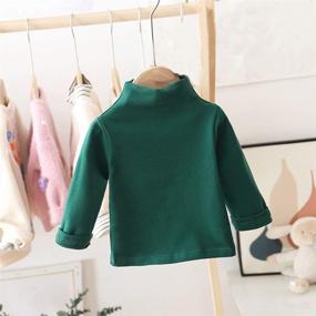 img 3 attached to 👕 MODNTOGA Kids Baby Girls Solid Color Long Sleeve Turtleneck T-Shirt Tops - Basic Clothes