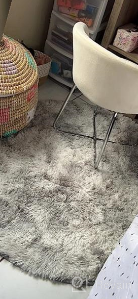 img 1 attached to 4X4 Soft White Round Area Rug: Modern Fluffy Circle Rug For Kids, Baby Room & Living Room - MIEMIE review by Stephen Vasquez