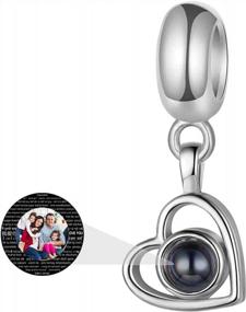 img 4 attached to Уникальный браслет-шарм с фото в виде сердца - идеальный подарок для женщин и девочек!