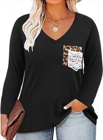 img 3 attached to Oversized Tunic Shirt: RITERA Long Sleeve Casual Tops For Plus Size Women With Loose Fit