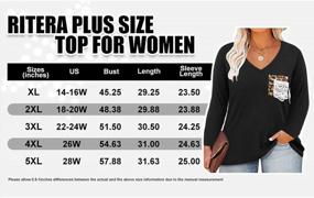 img 1 attached to Oversized Tunic Shirt: RITERA Long Sleeve Casual Tops For Plus Size Women With Loose Fit