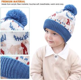 img 1 attached to IFCOW Children Winter Knitted Warmer Girls' Accessories ~ Cold Weather