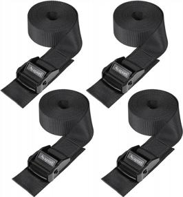 img 4 attached to Secure Your Cargo With Ayaport Lashing Straps - 4 Pack 1.5" X 12" Cinch Straps With Adjustable Buckles For Packing